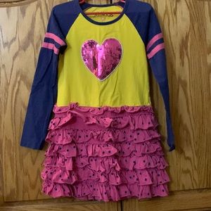 Kids pink heart dress